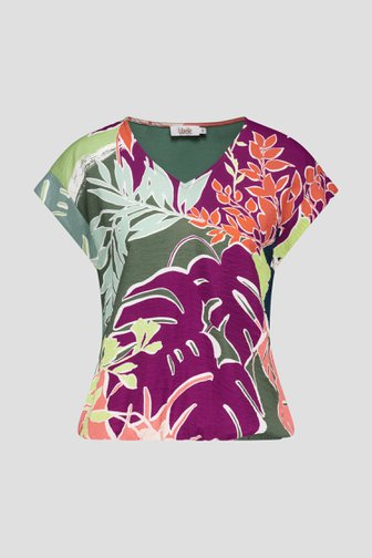 Blouse met groen-paarse print  van Libelle voor Dames