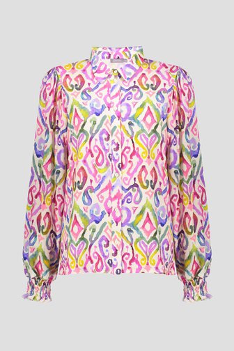 Blouse met kleurrijke aquarelprint van Geisha voor Dames