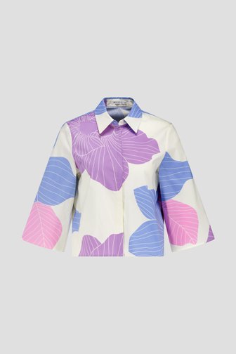 Blouse met lila-blauwe bloemenprint van D'Auvry voor Dames