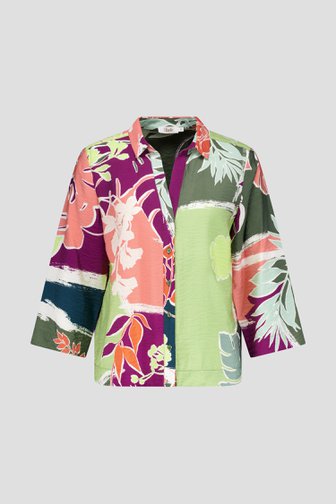 Blouse met paars-groene print van Libelle voor Dames