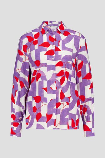 Blouse met rood-paarse print van D'Auvry voor Dames