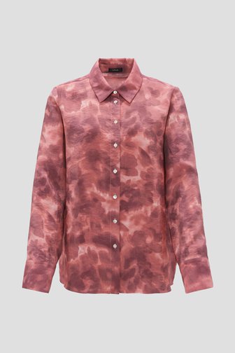 Blouse met roze aquarelprint van Opus voor Dames