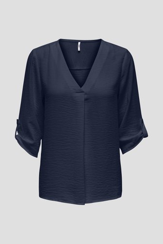Le devant de Blouse noire à manches 3/4 de JDY pour Femmes