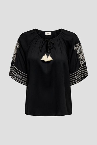 Blouse noire avec manches brodées de JDY pour Femmes