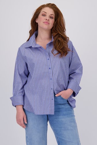 Blouse rayée bleue avec strass de Only Carmakoma pour Femmes