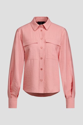 Le devant de Blouse rose à manches longues de AC by Annelien Coorevits pour Femmes