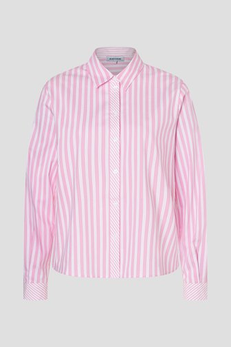 Le devant de Blouse rose à rayures de More & More pour Femmes