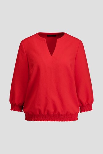 Photo produit 1 de Blouse rouge à manches 3/4 de Claude Arielle pour Femmes