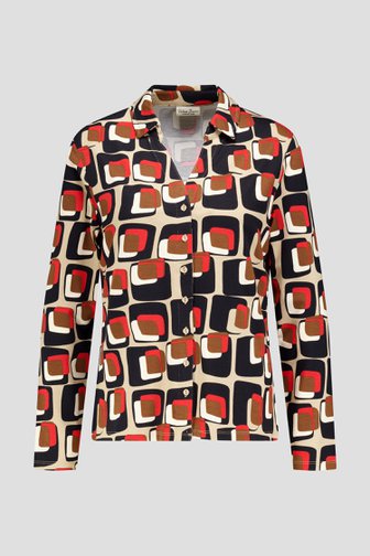 Photo produit 1 de Blouse rouge-brun à imprimé de Barbara Lebek pour Femmes