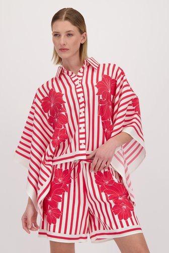 Le devant de Blouse rouge et blanche de D'Auvry pour Femmes