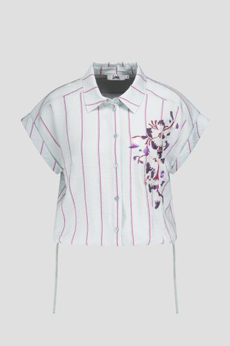 Blouse turquoise pastel à motif rayé de Louise pour Femmes