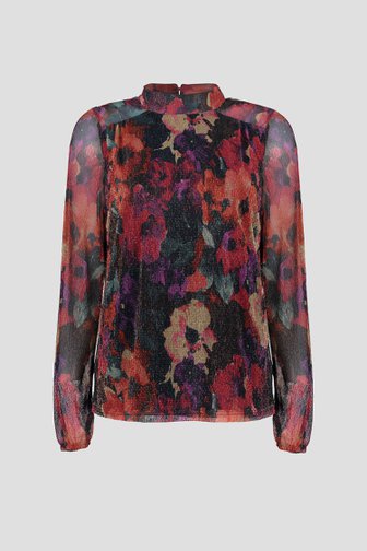 Blouse van mesh met kleurrijk bloemenmotief van Geisha voor Dames