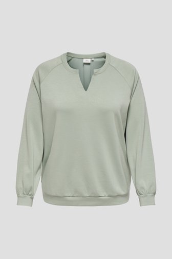 Photo produit 1 de Blouse vert clair à col en V de ONLY Carmakoma pour Femmes
