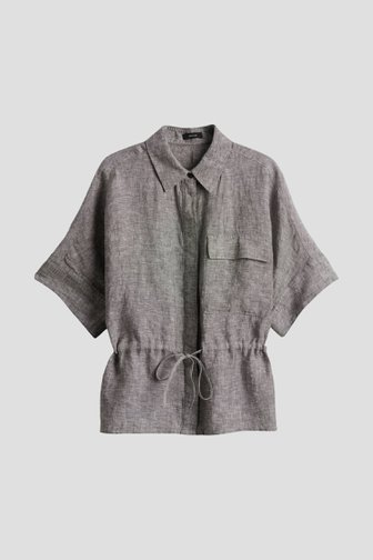 Le devant de Blouse vert-gris à manches 3/4 de Opus pour Femmes