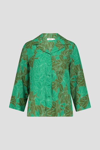 Blouse verte à imprimé feuilles de Libelle pour Femmes
