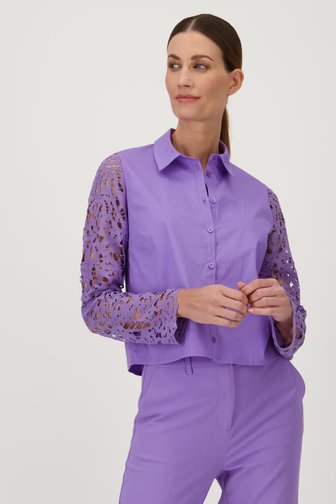 Blouse violette clair en dentelle de D'Auvry pour Femmes