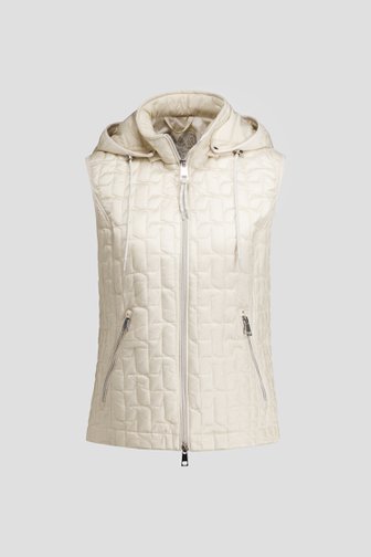 Photo produit 1 de Bodywarmer écru matelassé de Barbara Lebek pour Femmes