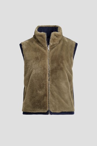Le devant de Bodywarmer réversible bleu foncé/kaki de Libelle pour Femmes