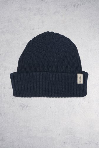 Le devant de Bonnet côtelé bleu foncé de Only & Sons pour Hommes