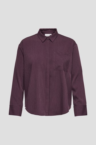 Productfoto 1 van Bordeaux blouse met gestreept motief door ONLY Carmakoma voor Dames