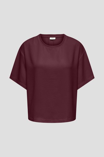 Productfoto 1 van Bordeaux blouse met korte mouwen  door JDY voor Dames
