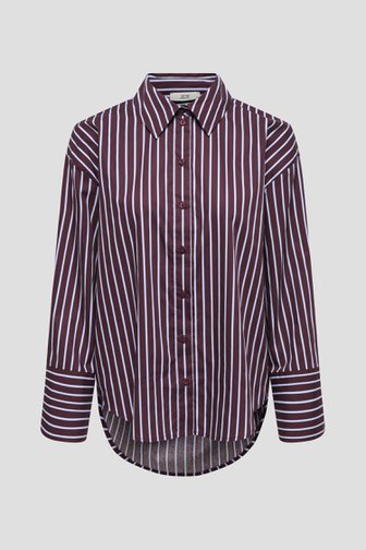 Voorkant van Bordeaux blouse met strepen door JDY voor Dames