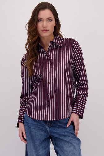 Voorkant van Bordeaux blouse met strepen door JDY voor Dames