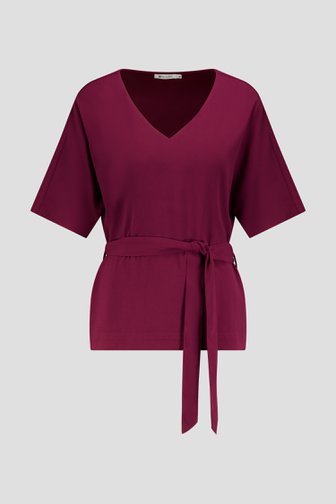 Bordeaux blouse met striklint van D'Auvry voor Dames