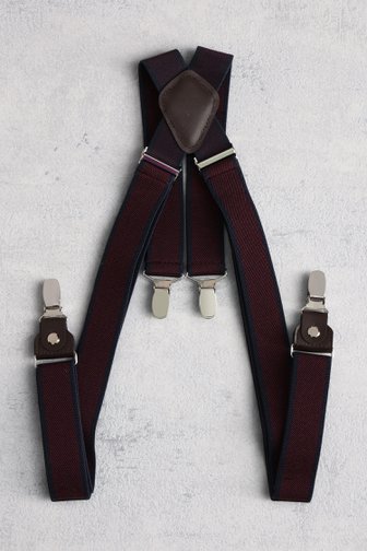 Voorkant van Bordeaux bretellen door Liberty Island voor Heren