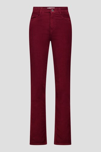 Voorkant van Bordeaux corduroy broek door Liberty Island voor Dames