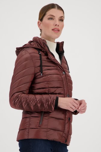 Bordeaux gewatteerde puffer jacket van Barbara Lebek voor Dames