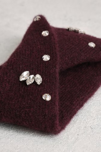 Voorkant van Bordeaux hoofdband met strass door Liberty Island voor Dames