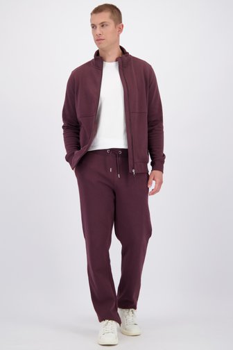 Voorkant van Bordeaux joggingbroek door Liberty Island voor Heren