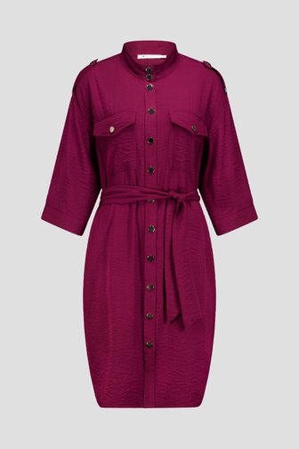 Voorkant van Bordeaux kleedje met metallic knopen door D'Auvry voor Dames