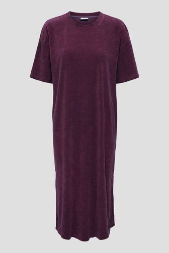 Productfoto 1 van Bordeaux lang kleedje in badstof door JDY voor Dames