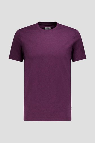 Productfoto 1 van Bordeaux T-shirt met fijne streepjes  door Casual Five voor Heren