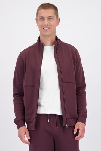 Voorkant van Bordeaux vest met rits door Liberty Island voor Heren