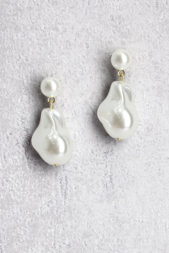 Le devant de Boucles d’oreilles avec pendentif nacré de Liberty Island pour Femmes