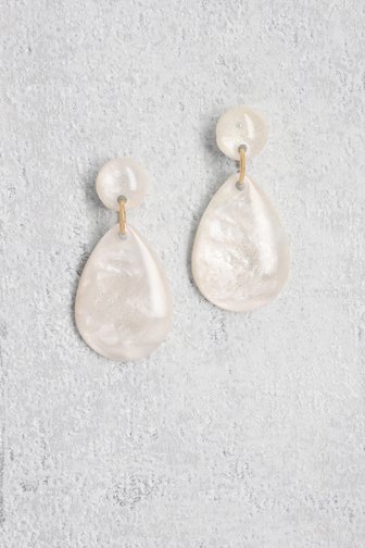 Boucles d'oreilles goutte écru de Liberty Island pour Femmes