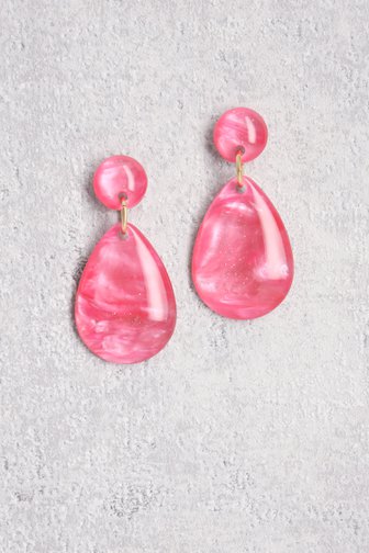 Boucles d'oreilles goutte fuchsia de Liberty Island pour Femmes