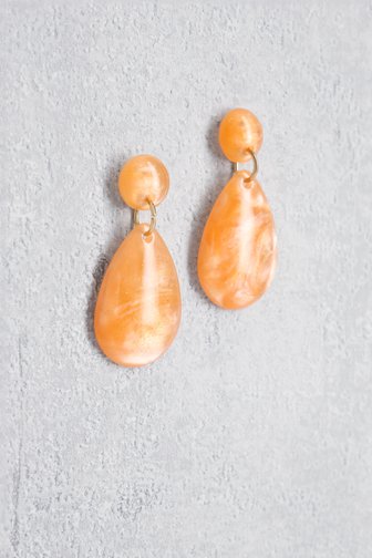 Boucles d'oreilles goutte orange de Liberty Island pour Femmes