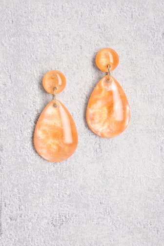 Boucles d'oreilles goutte orange de Liberty Island pour Femmes