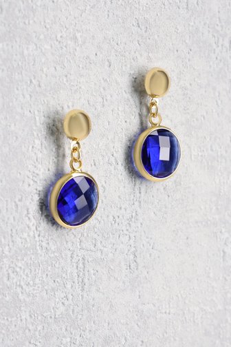Boucles d'oreilles rondes bleues de Liberty Island pour Femmes