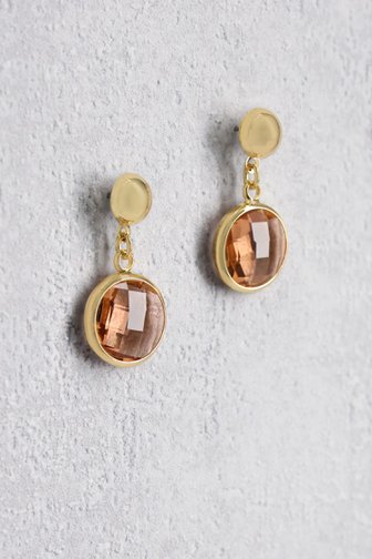 Boucles d'oreilles rondes roses pâles de Liberty Island pour Femmes