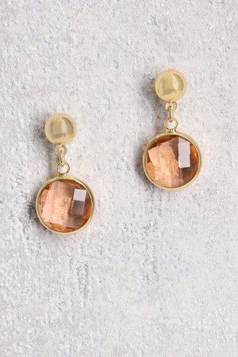 Boucles d'oreilles rondes roses pâles de Liberty Island pour Femmes