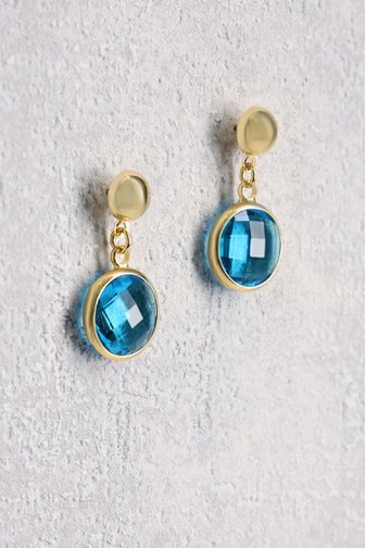Boucles d'oreilles rondes turquoise de Liberty Island pour Femmes