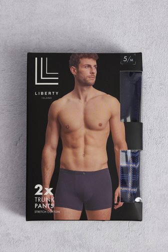 Boxer bleu - Trunk pants - Set de 2 de Liberty Island pour Hommes