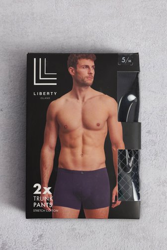 Boxer noir - Trunk pants - Set de 2 de Liberty Island pour Hommes