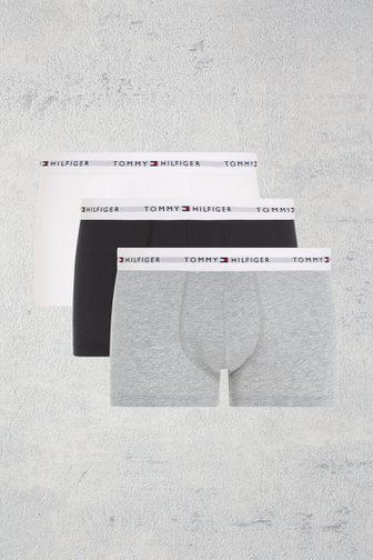 Le devant de Boxers noir, blanc & gris – Set de 3 de Tommy Hilfiger pour Hommes