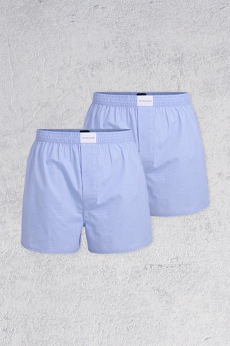 Boxershorts bleu et blanc – Set de 2 de Tom Tailor pour Hommes